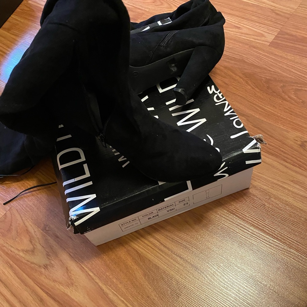 Black over the knee boots